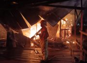 Dini Hari Tadi, Pangkalan Ojek di Jalan Leo Mamiri Timika Terbakar
