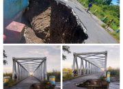 Jembatan Kali Pindah-Pindah “Nyaris Ambruk” Akibat Banjir, Akses Trans Timika-Nabire Terputus