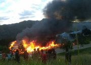 Kebakaran Hanguskan 10 Petak Kios di Tiom, Kabupaten Lanny Jaya
