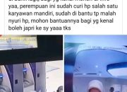 Viral di Medsos, Nasabah Terekam CCTV Curi Handphone Milik Karyawan Bank Mandiri Cabang Timika