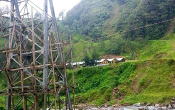 Penampakan “Proyek Mubazir” Jembatan Gantung di Kampung Banti-Aroanop yang Habiskan Dana Rp 11 Miliar