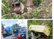 Truk Terbalik di Jembatan Otwa KM 55 Lereh, Sopir Tewas Tertindis Badan Mobil
