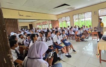 Pelajar Masuki MPLS, Polsek Miru Sosialisasi Bahaya Bullying, Judi Online dan Tawuran Saat MPLS