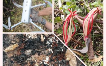 Drone Diduga Milik TNI Ditembak Jatuh dengan Katapel oleh TPNPB di Ilaga, Tulang Jemau Kiwak Ditemukan Terbakar