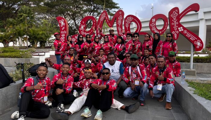 140 Kontingen Papua Tengah Tiba di Lombok, Siap Berlaga di FORNAS NTB 2025