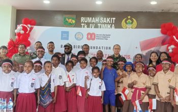 Yayasan Rabu Biru Semarakkan HUT RI ke-80 di Mimika, Sehatkan Anak Negeri Kuatkan Ibu Pertiwi