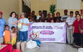 Rayakan Hari Santo Agustinus, Komunitas St. Agustinus Timika Berbagi di Dua Panti Asuhan