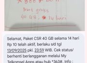 Kode Rahasia Paket Gratis 40 GB Berlaku 14 Hari Beredar di Laman WA Masyarakat Mimika