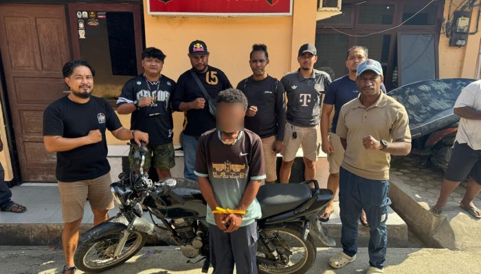 Polres Jayapura Amankan Pelaku dan Sepeda Motor Hasil Curanmor di Distrik Waibu
