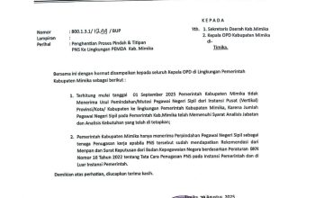 Bupati Mimika Hentikan Proses Pindah PNS, Sebut Jumlah Pegawai Sudah Melebihi Kebutuhan