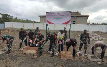 Kasdam Cenderawasih dan Bupati Mimika Letakkan Batu Pertama Koperasi Merah Putih di Limau Asri