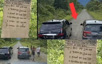 Viral di Media Sosial, Pemalakan di Jalan Trans Nabire Arah Kali Kyura Timika, Netizen: Melebihi Tarif Jalan Tol