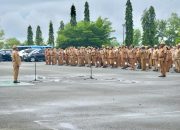 Gelar Apel Perdana Bupati Yunus Wonda: Kepala SKPD Wajib Perhatian Kebersihan Kantor