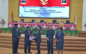 Diterima Semua Fraksi, DPRK Mimika Tetapkan APBD Mimika Tahun Anggaran 2026 Sebesar Rp 5,6 Triliun